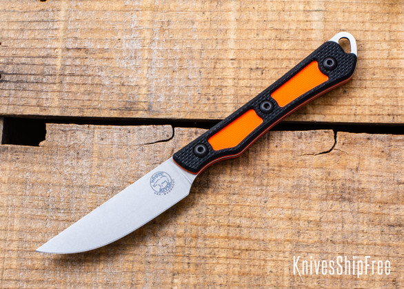 White River Knife & Tool: Shoal - Black & Orange Textured G10 - CPM-MagnaCut