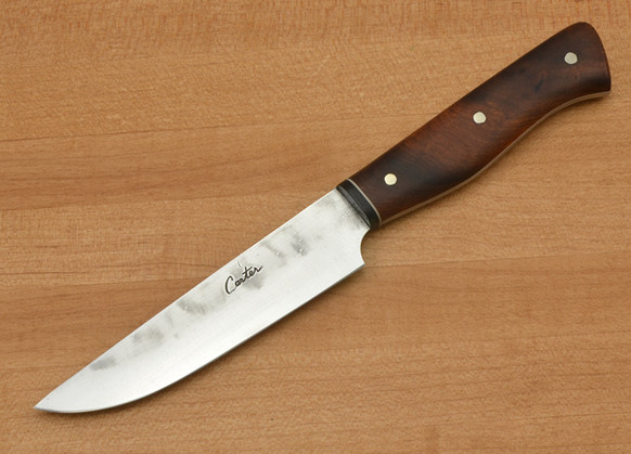 Carter Cutlery: Special Edition Kitchen Knife - Super Blue Steel - Custom Desert Ironwood #5