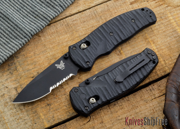 Benchmade Knives: 1000001SBK Volli - AXIS® Assist - Black Serrated Blade