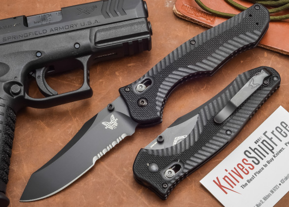 Benchmade Knives: 810SBK Contego - Serrated Black Blade