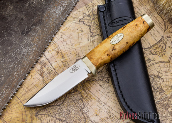 Fallkniven: SK3L Curly Birch Scandi Knife - SK3 Leather Sheath