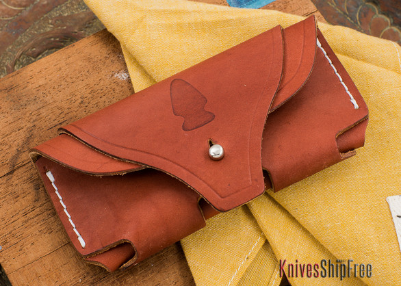 KSF Leather: Courier Belt Sheath for Pocket Knives