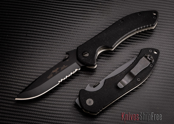 Emerson: Journeyman - Black Finish - Serrated