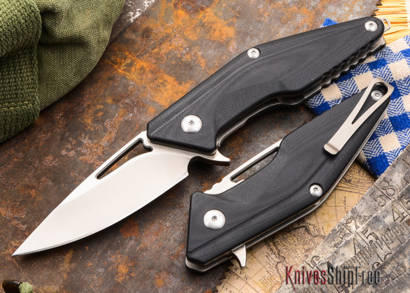 Brous Blades: Mini Division Flipper - Black G-10 - Satin Finish