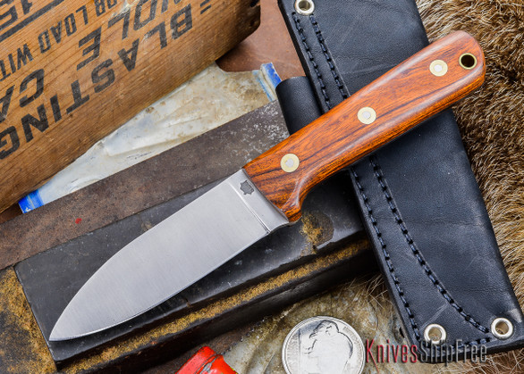 L.T. Wright Knives: Genesis - Desert Ironwood - Flat Ground - A2 Steel - #4