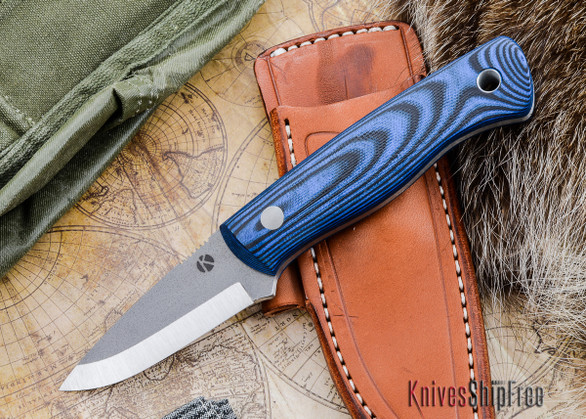 Dan Koster Knives: Woodlore - CPM 3V - Black & Blue G-10