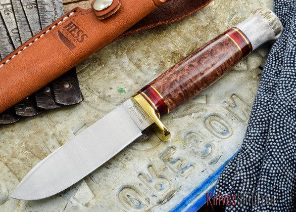 Hess Knifeworks: Tibruron - Redwood Burl - 1