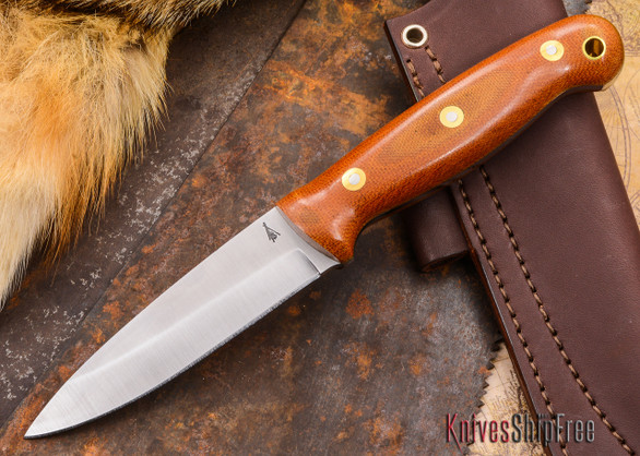 L.T. Wright Knives: GNS - Saber Grind - Natural Canvas Micarta