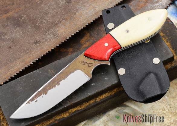 Carter Cutlery: Murray's "Perfect" Model Neck Knife - Camel Bone - Black Liners