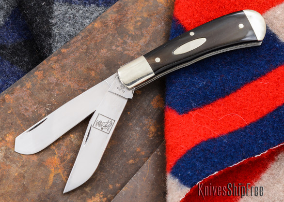 Queen Cutlery: Ruple - Two-blade Trapper - D2 Steel - Buffalo Horn - 010612