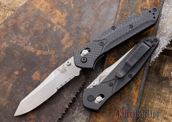 Benchmade Knives: 940S-1 Osborne - Carbon Fiber - Serrated