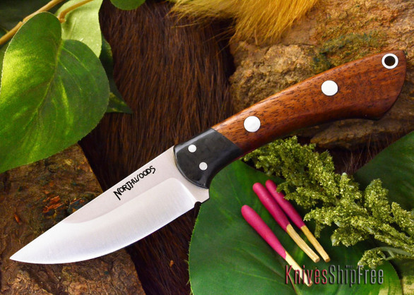 Northwoods Knives: Iron River - Curly Koa Burl