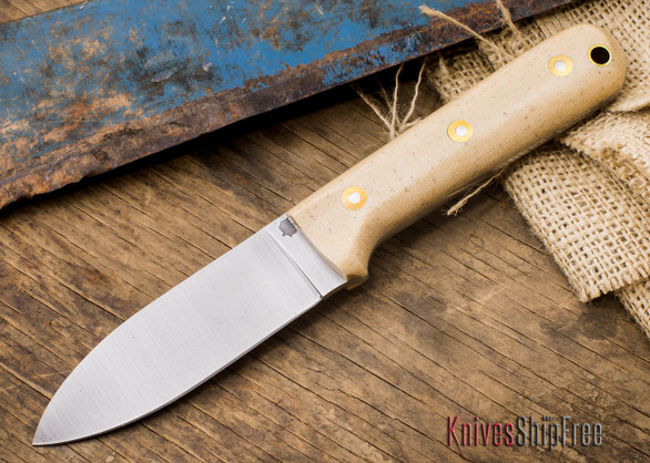 L.T. Wright Knives: Genesis - Flat Grind - CPM-3V Steel - Snakeskin Micarta - Polished