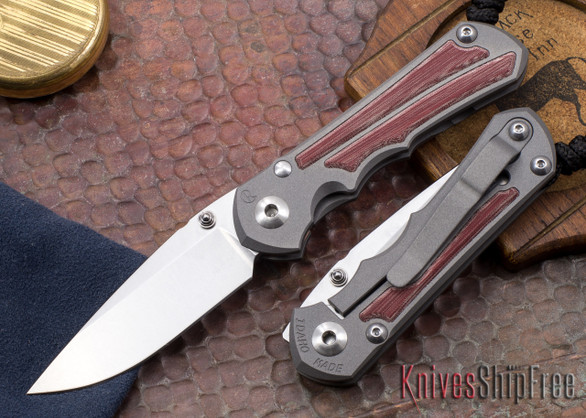 Chris Reeve Knives: Small Inkosi - Red Linen Micarta Inlay