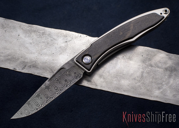 Chris Reeve Knives: Mnandi - Bog Oak - Raindrop Damascus - 013022