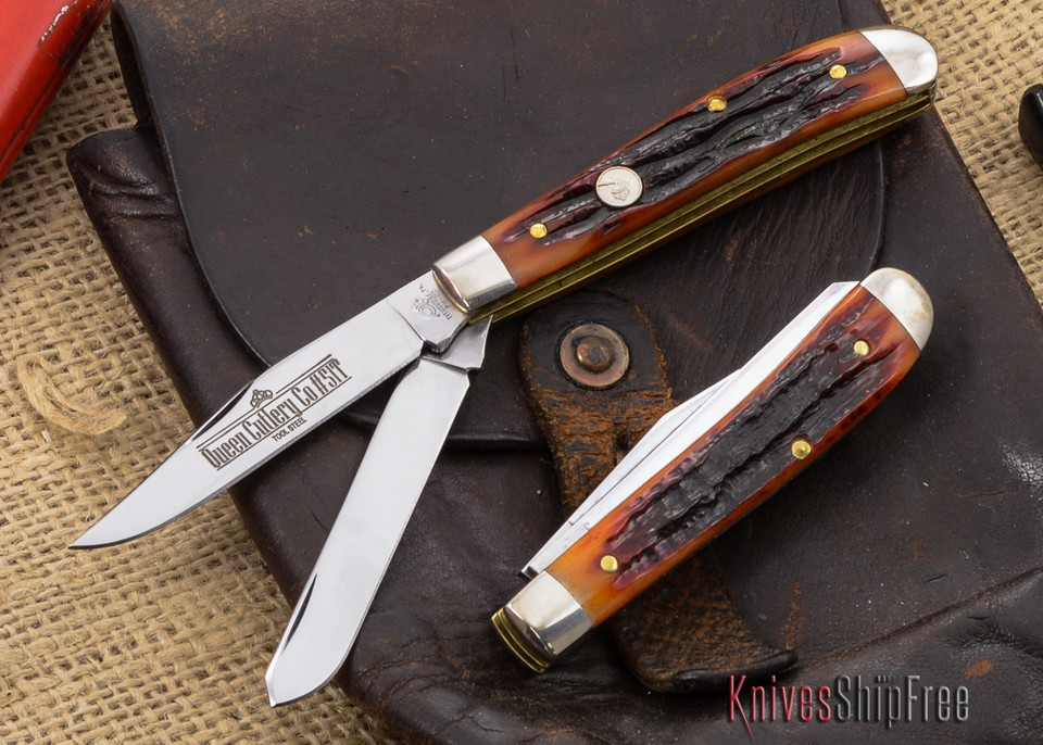 Queen Cutlery 51 Traditional Pocket Knife Bone Handles