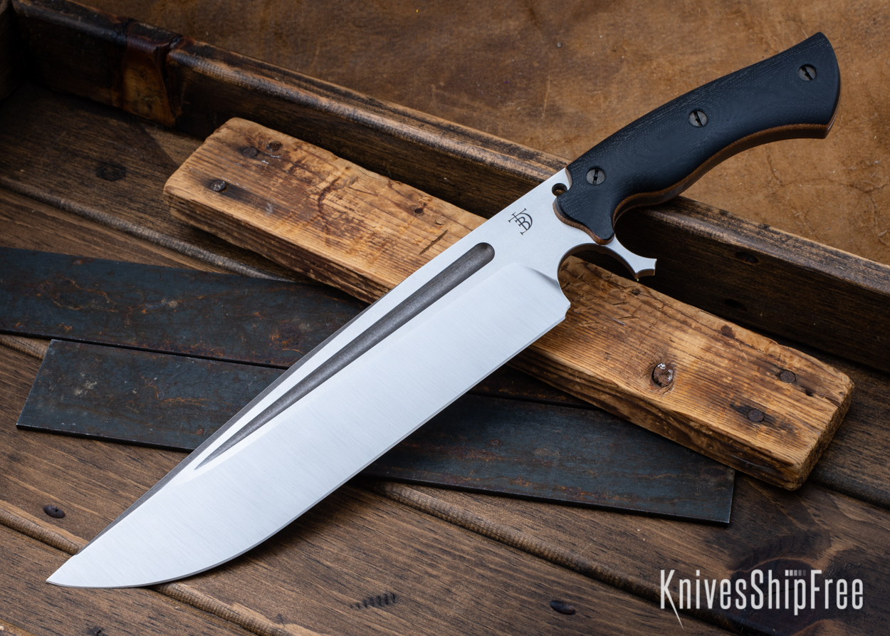 Cave Bear - Nitro-V - Black Micarta - Natural Liners - Satin Finish (Front)