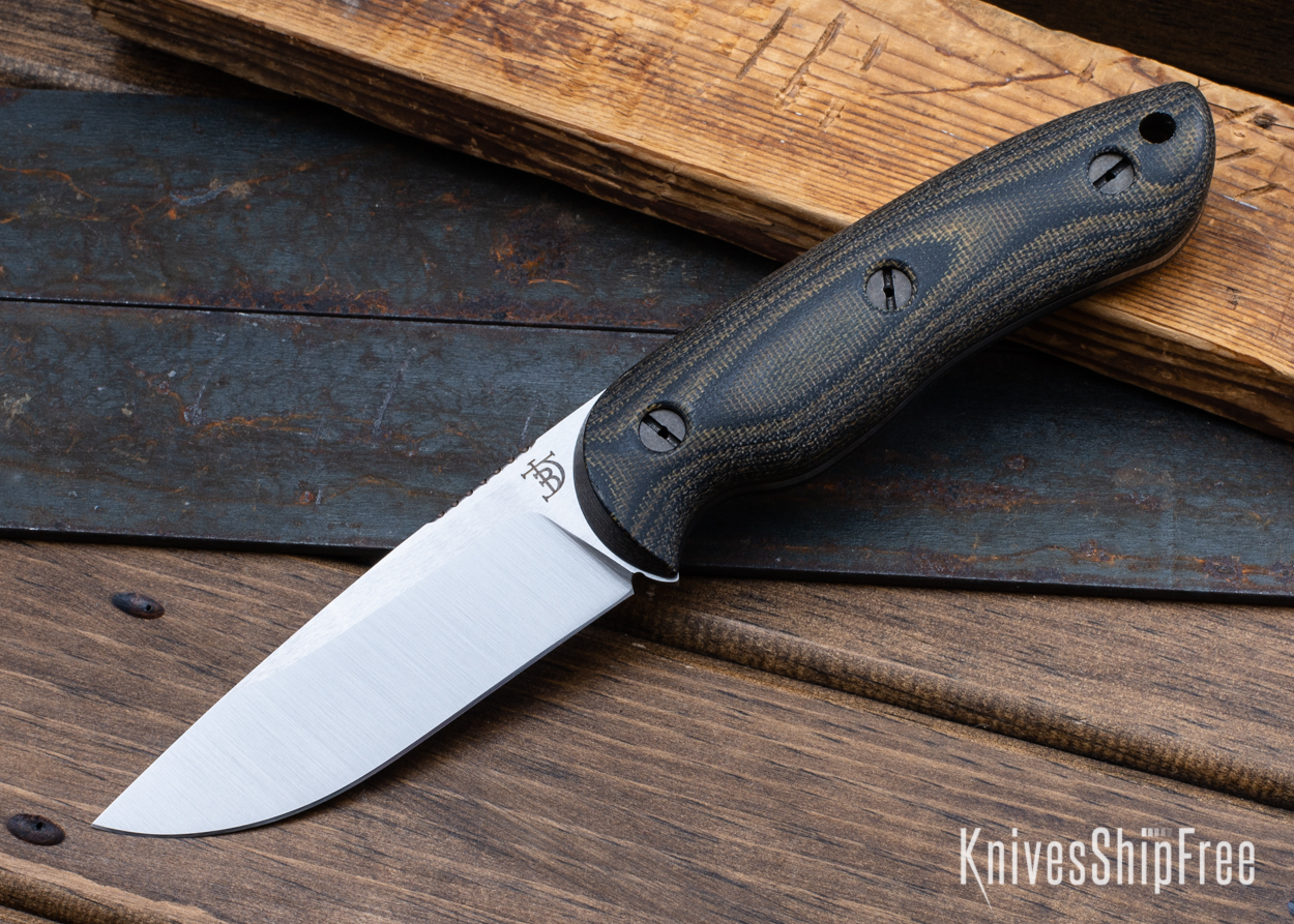 Bushy - Nitro-V - Camo Micarta - Black Liners - Satin Finish (Front)