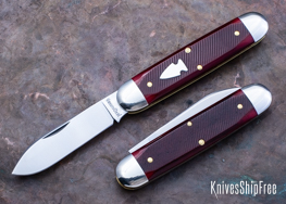 Northwoods Knives: Indian River Jack - Red Sawcut Bone