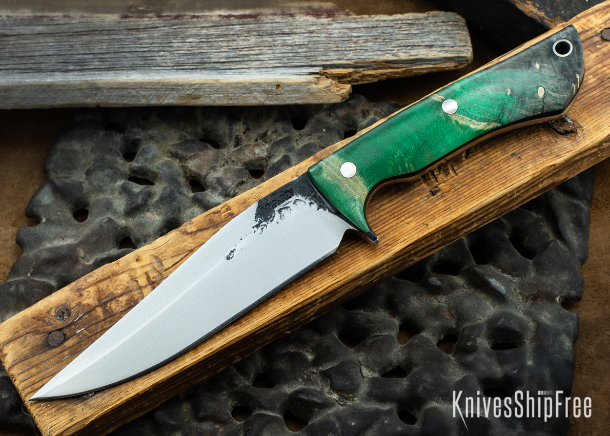 Black & Green Box Elder Burl - Black Liners - 072001 (Front)