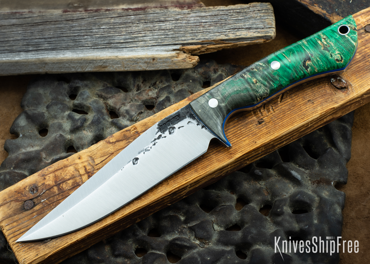 Black & Green Box Elder Burl - Blue Liners - 072013 (Front)