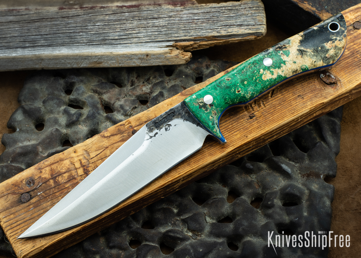 Green & Black Box Elder Burl - Blue Liners - 072014 (Front)