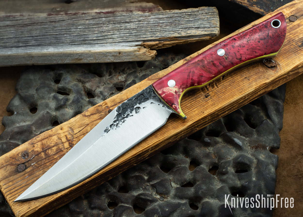 Red & Black Box Elder Burl - Yellow Liners - 072036 (Front)