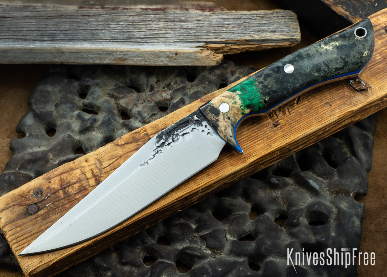 Green & Black Box Elder Burl - Blue Liners - 072005 (Front)