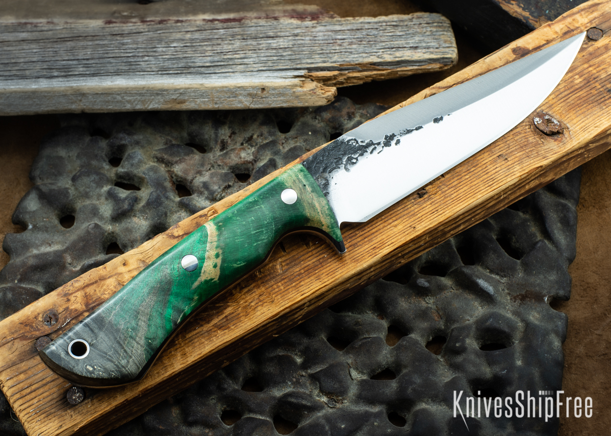 Black & Green Box Elder Burl - Black Liners - 072001 (Back)