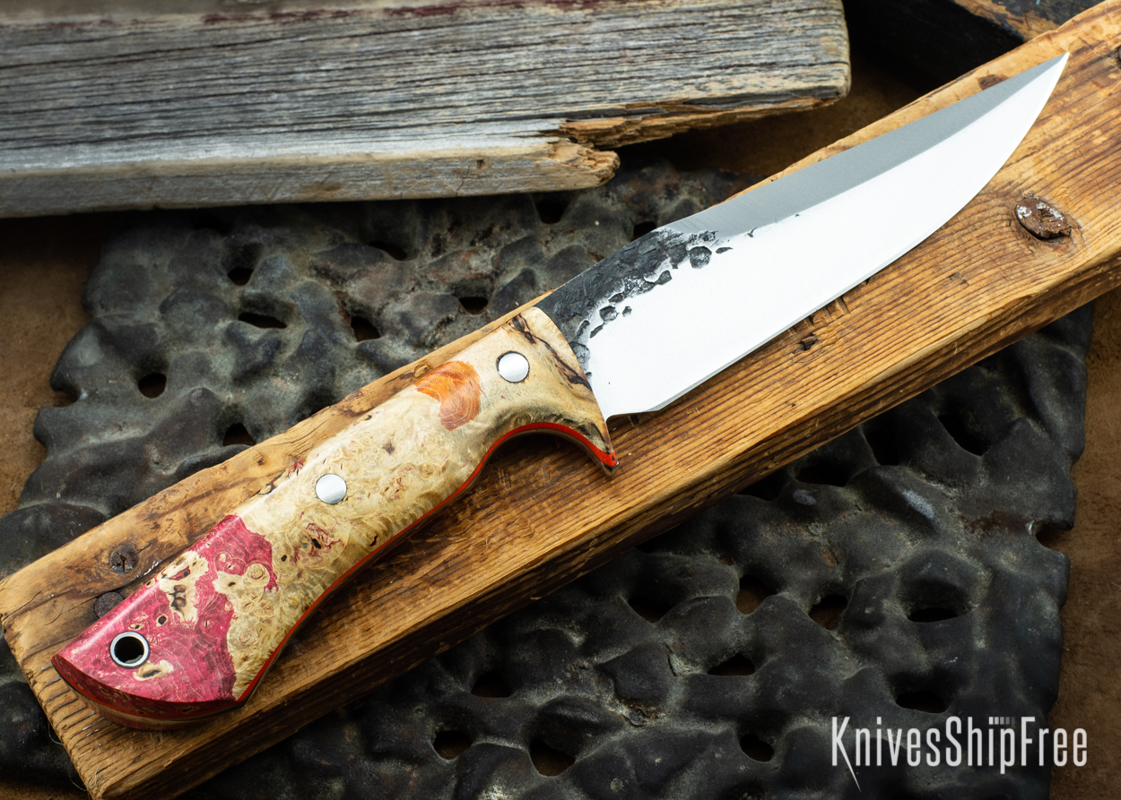 Orange & Red Box Elder Burl - Orange Liners - 072024 (Back)