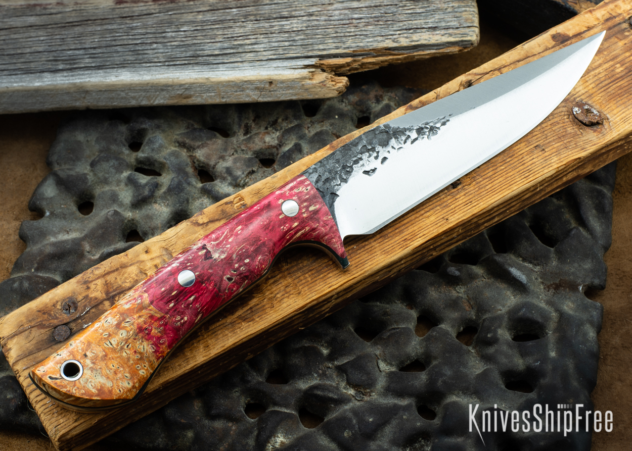 Orange & Red Box Elder Burl - Hunter Green Liners - 072026 (Back)