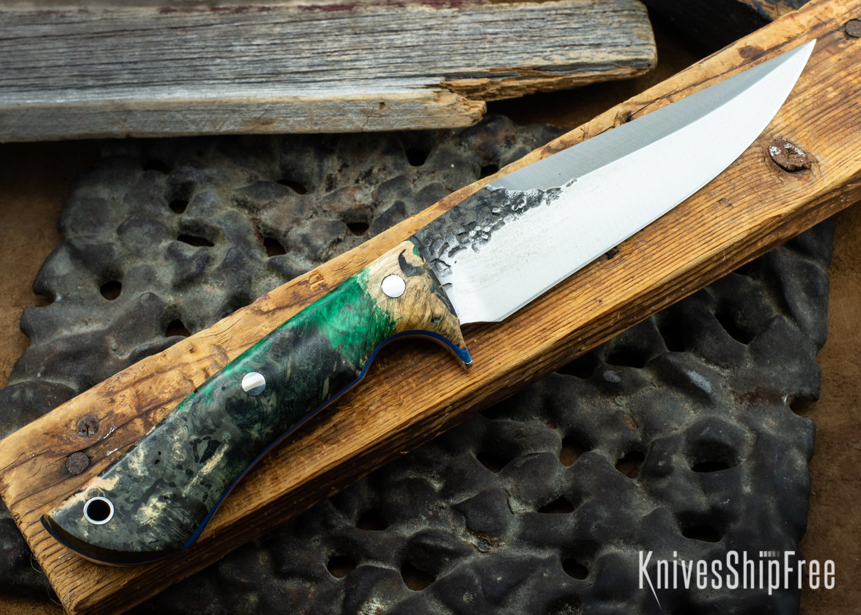 Green & Black Box Elder Burl - Blue Liners - 072005 (Back)