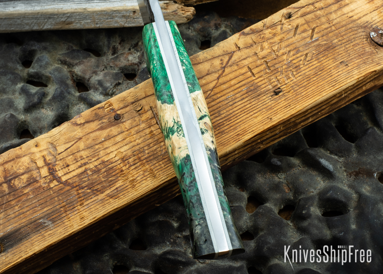 Black & Green Box Elder Burl - White Liners - 072012 (Spine)