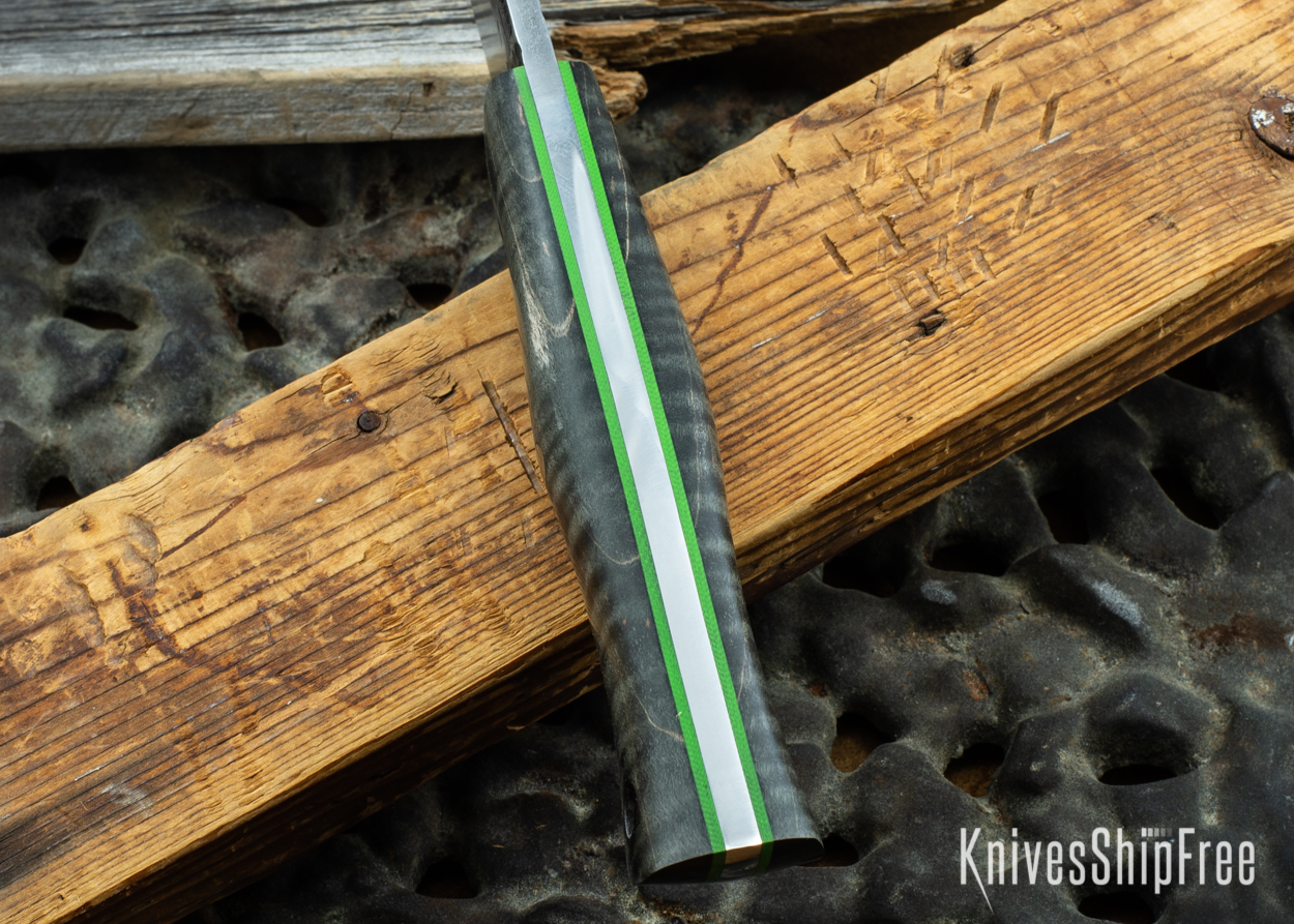 Black Curly Maple - Lime Green Liners - 072043 (Spine)