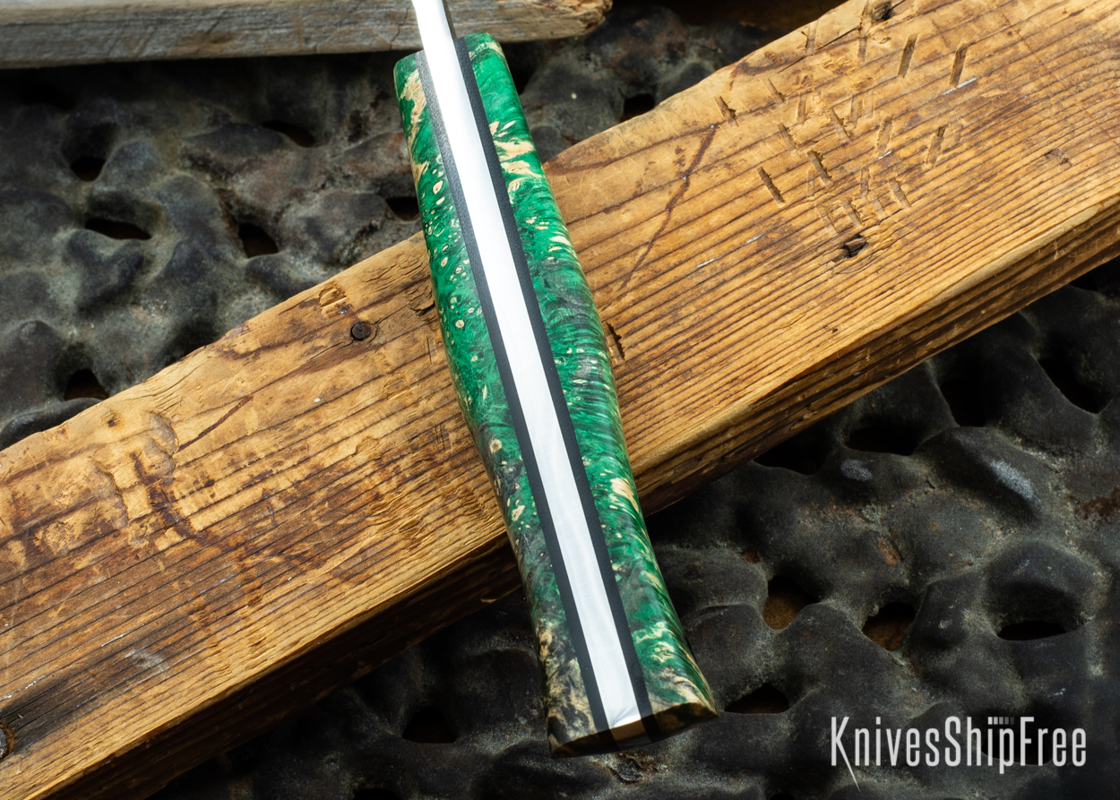 Green & Black Box Elder Burl - Black Liners - 072007 (Spine)