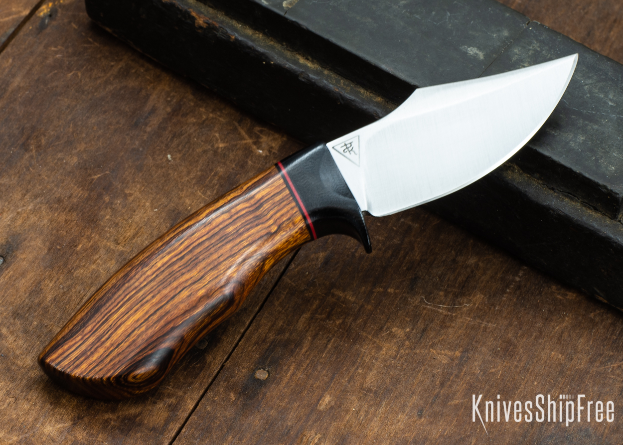 Dark Timber Knives: Dark Knight Skinner AEBL - Desert Ironwood - Black Guard - Blk/Red/Blk Spacer - 121838