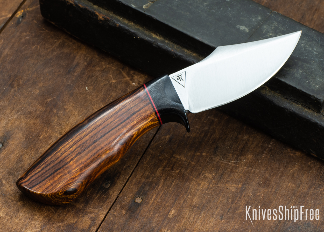 Dark Timber Knives: Dark Knight Skinner AEBL - Desert Ironwood - Black Guard - Blk/Red/Blk Spacer - 121840
