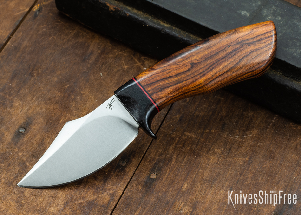 Dark Timber Knives: Dark Knight Skinner AEBL - Desert Ironwood - Black Guard - Blk/Red/Blk Spacer - 121841