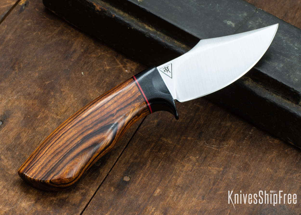Dark Timber Knives: Dark Knight Skinner AEBL - Desert Ironwood - Black Guard - Blk/Red/Blk Spacer - 121841