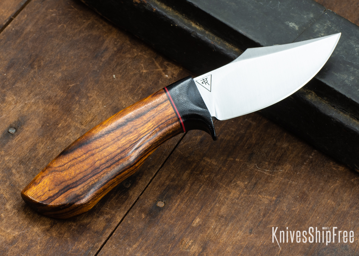 Dark Timber Knives: Dark Knight Skinner AEBL - Desert Ironwood - Black Guard - Blk/Red/Blk Spacer - 121843