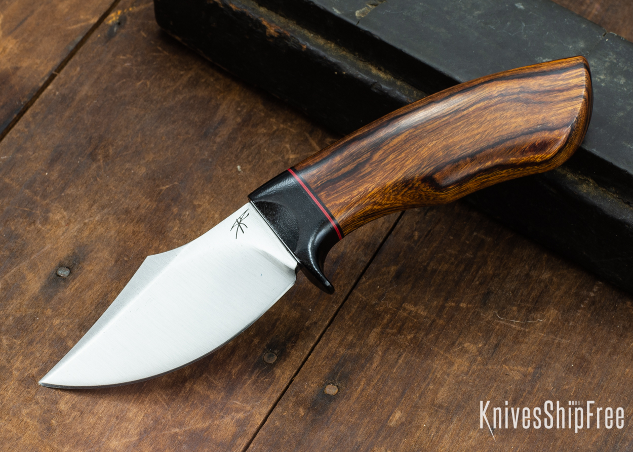 Dark Timber Knives: Dark Knight Skinner AEBL - Desert Ironwood - Black Guard - Blk/Red/Blk Spacer - 121844
