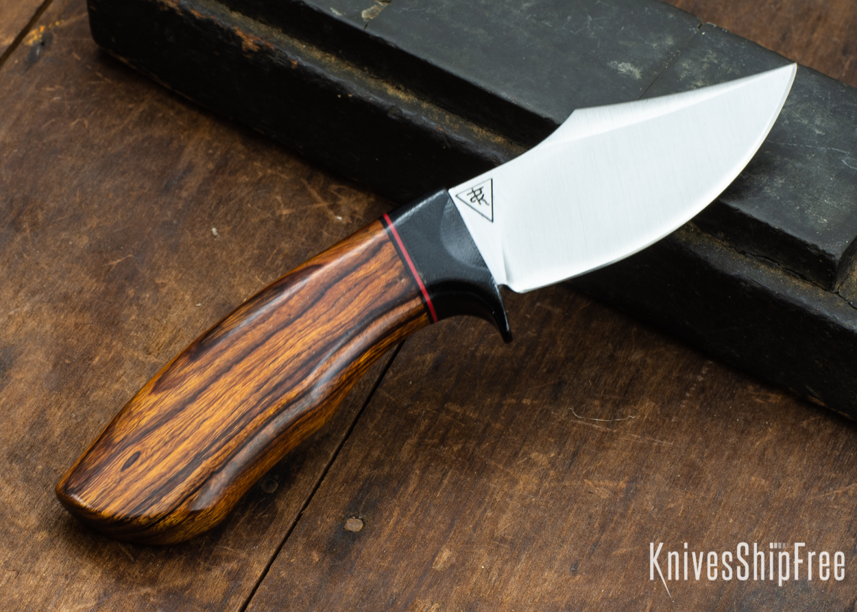 Dark Timber Knives: Dark Knight Skinner AEBL - Desert Ironwood - Black Guard - Blk/Red/Blk Spacer - 121844