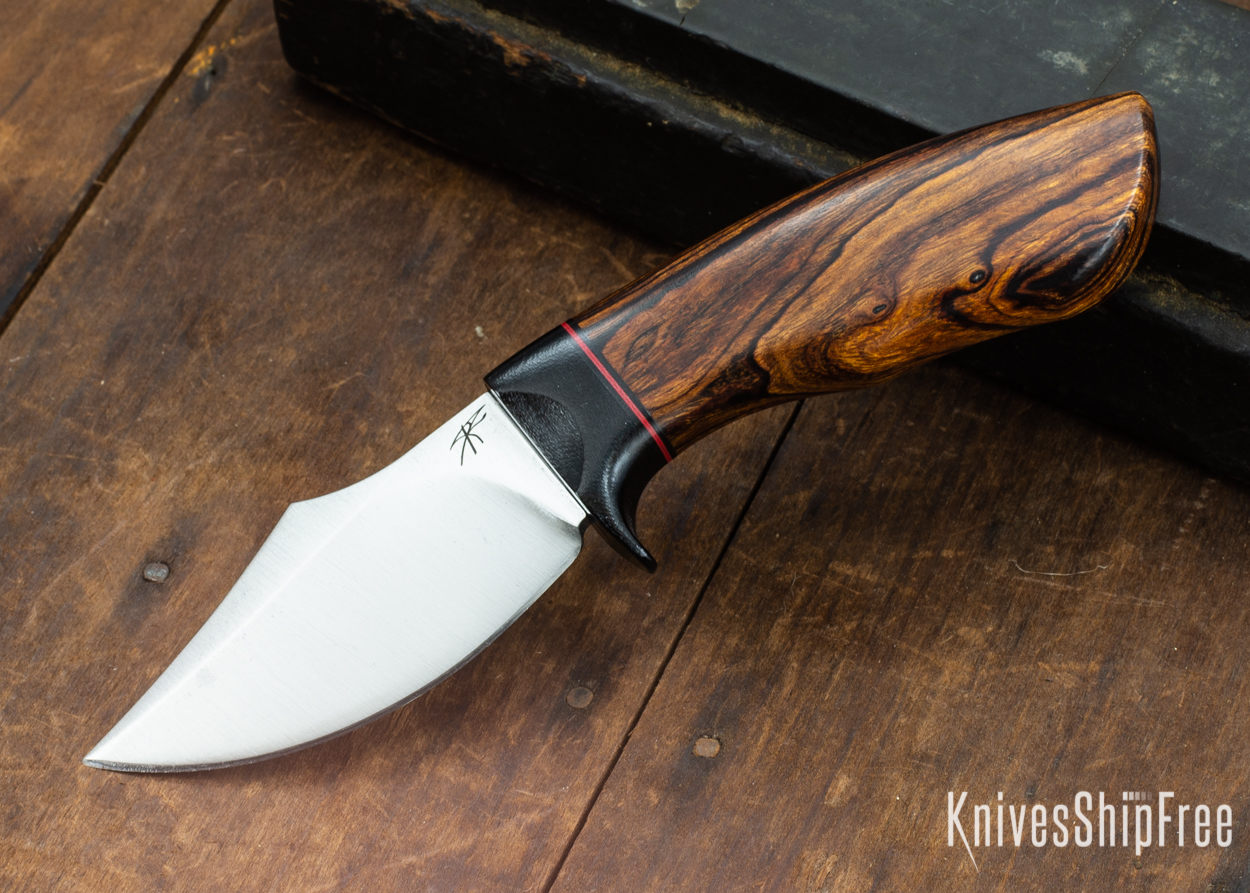 Dark Timber Knives: Dark Knight Skinner AEBL - Desert Ironwood - Black Guard - Blk/Red/Blk Spacer - 121845