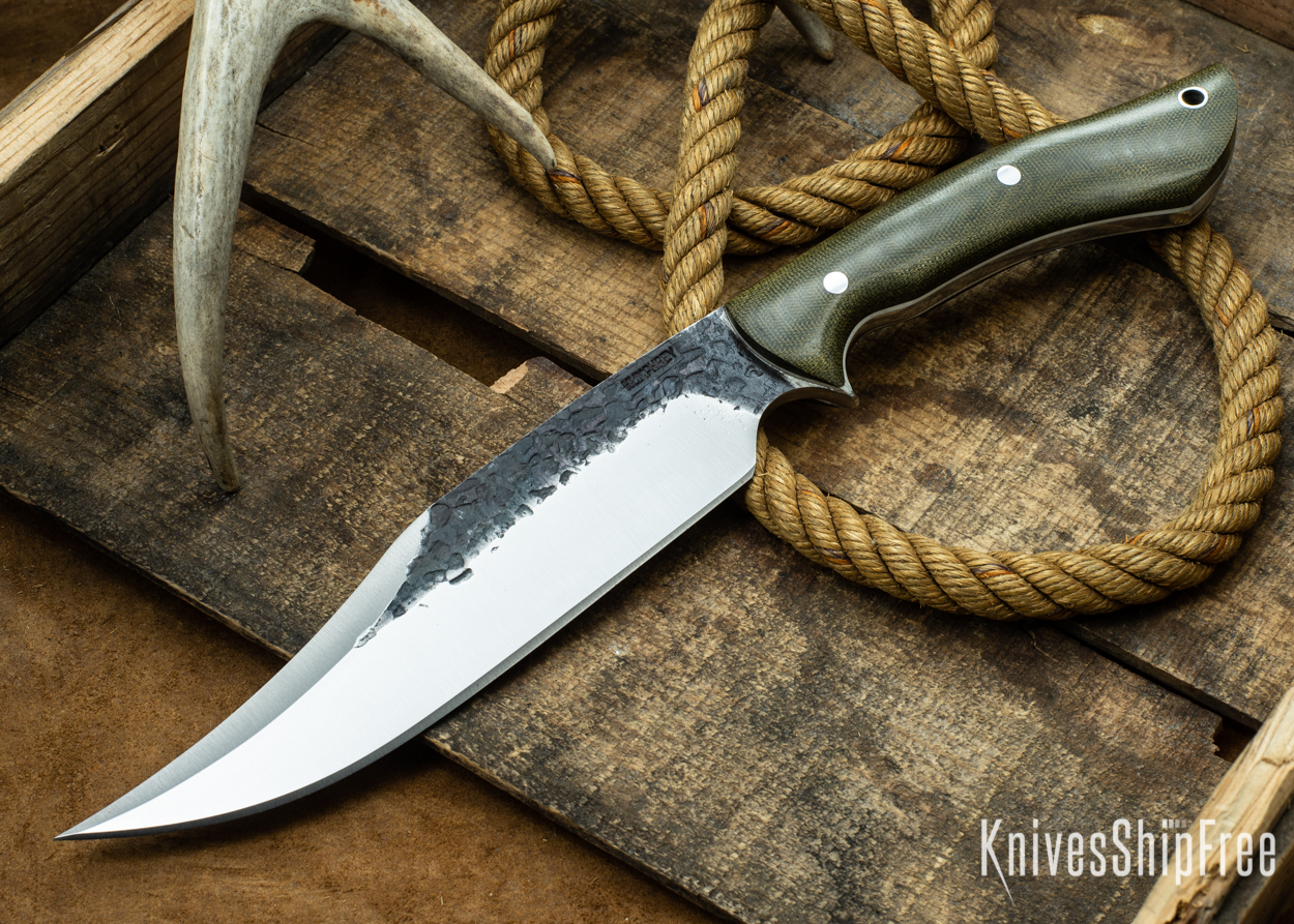 Green Canvas Micarta - White Liners - 112313