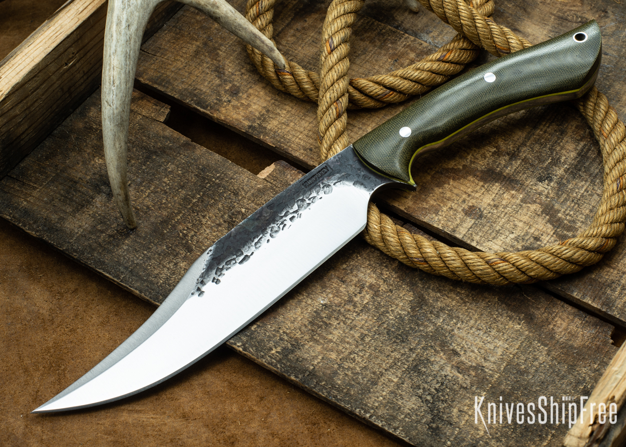 Green Canvas Micarta - Yellow Liners - 112314