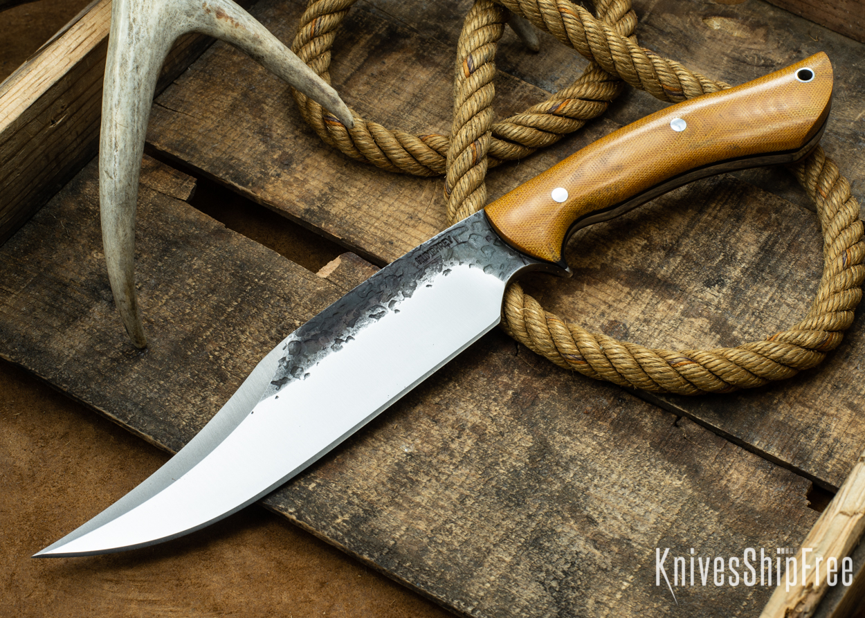 Natural Canvas Micarta - Black Liners - 112317