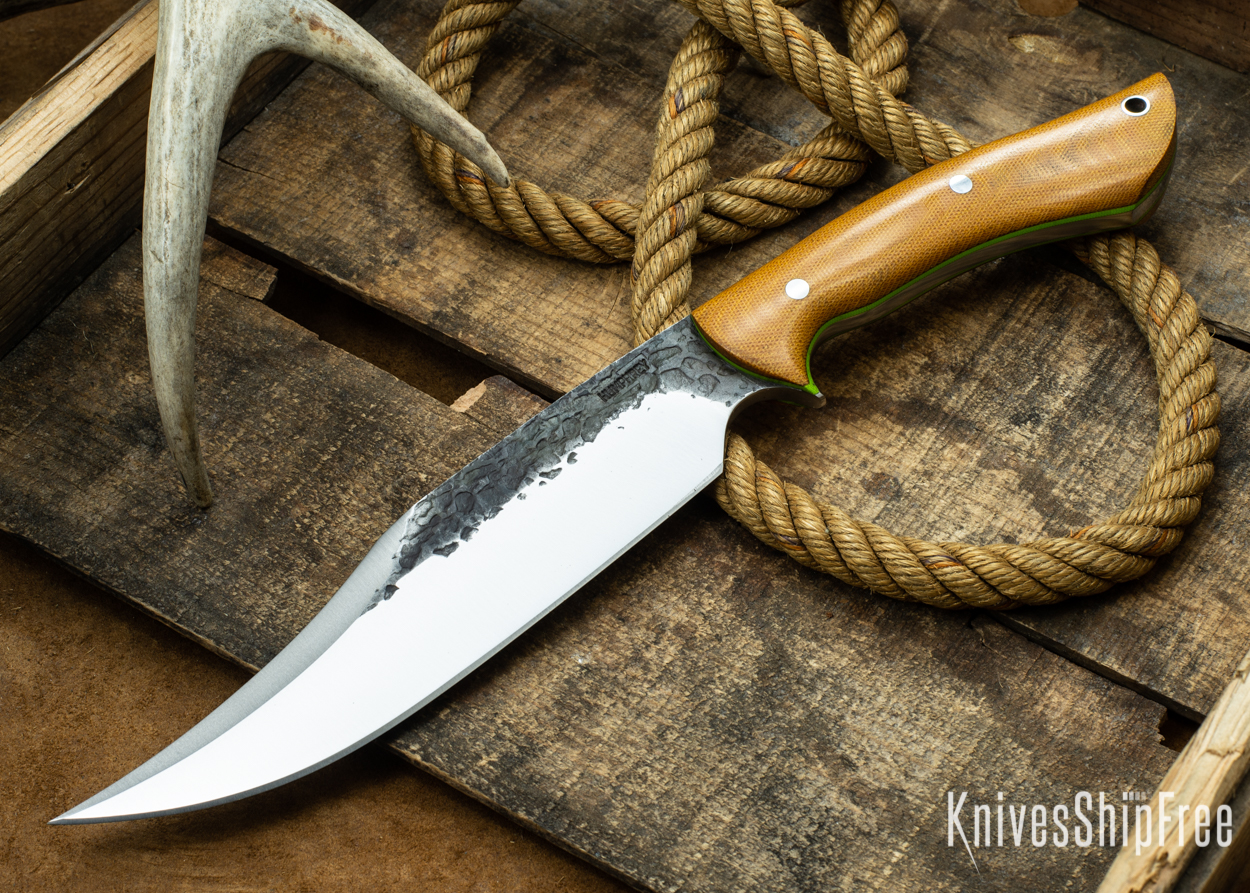 Natural Canvas Micarta - Lime Green Liners - 112318