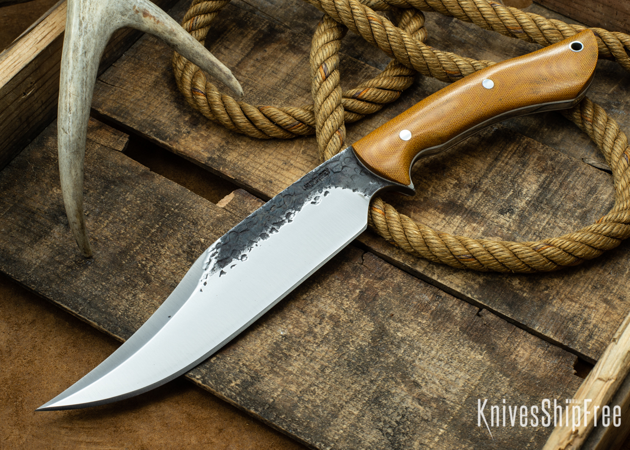 Natural Canvas Micarta - White Liners - 112319