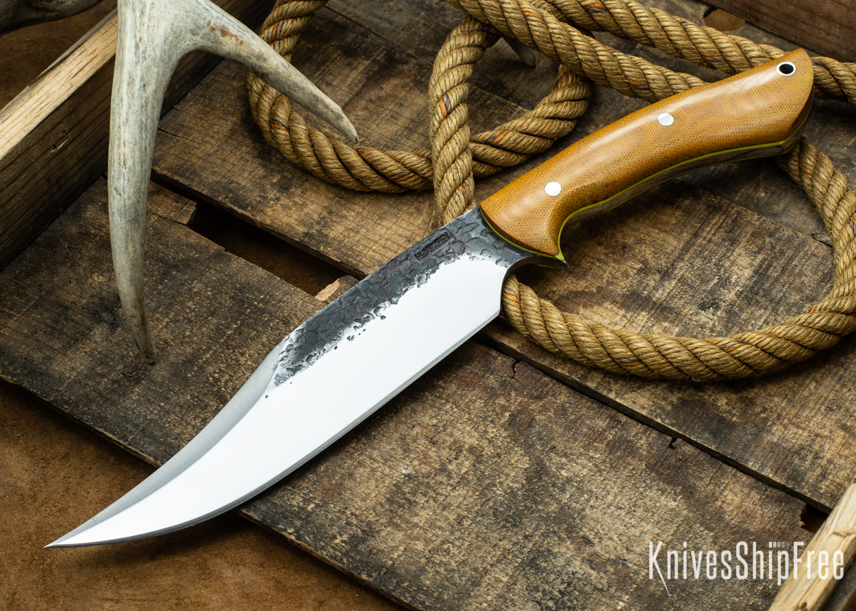 Natural Canvas Micarta - Yellow Liners - 112320
