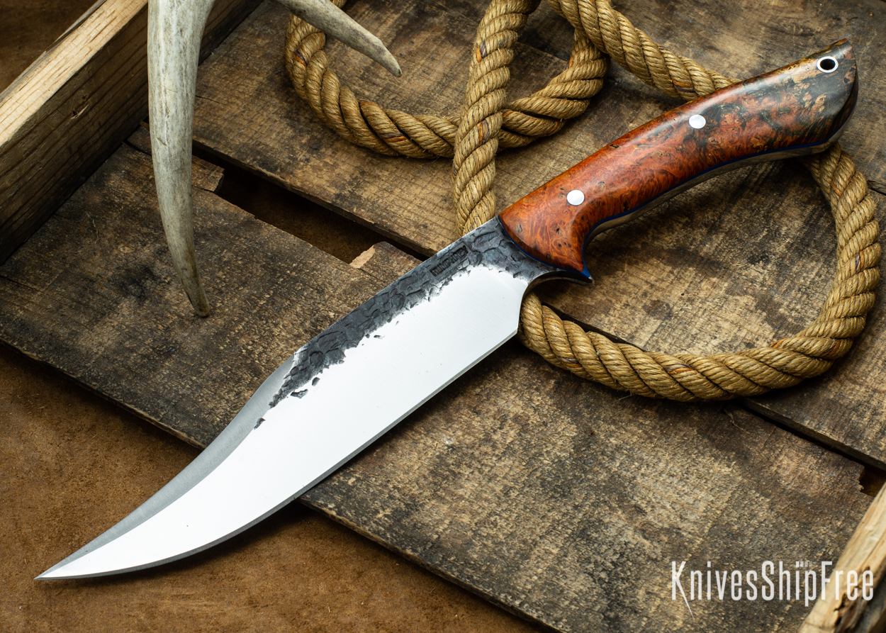 Orange & Black Elder Burl - Blue Liners - 112348
